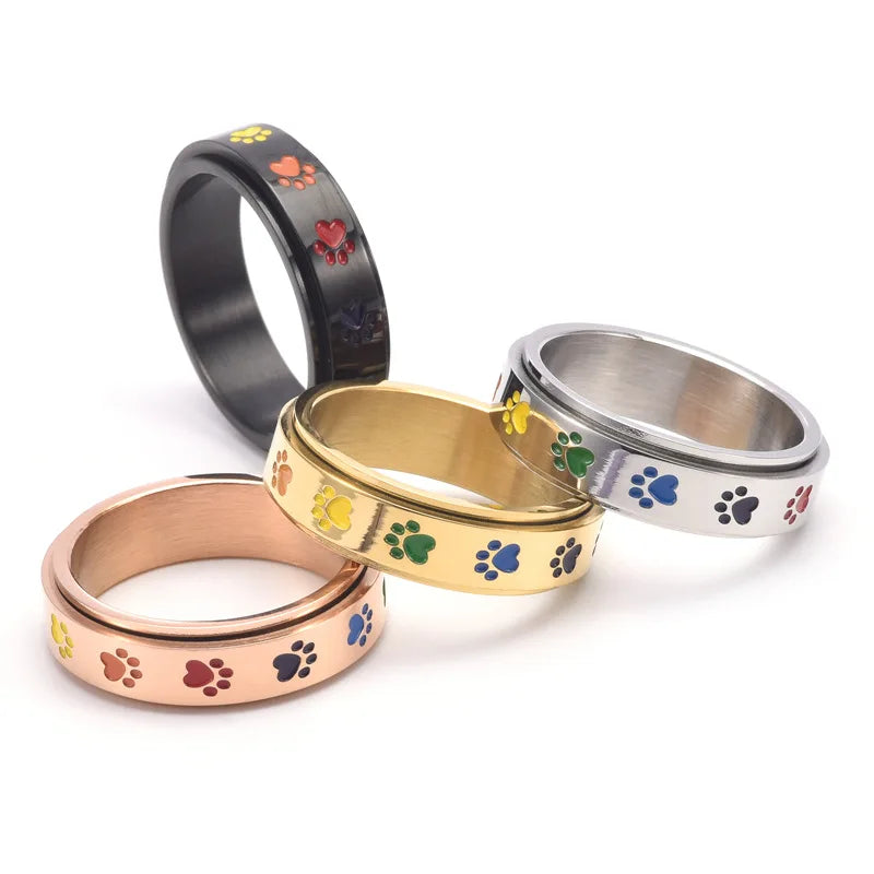 Anello Zampa Anti-Stress Arcobaleno