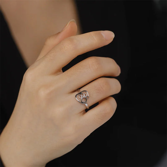 Anello Cuore & Zampa per Amanti