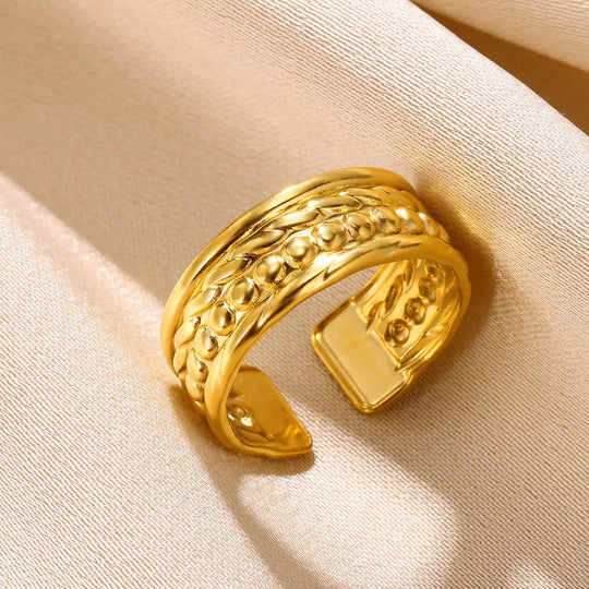 Anello largo testurizzato