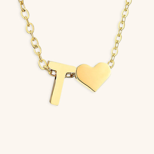 Collana con lettera iniziale Ria in oro