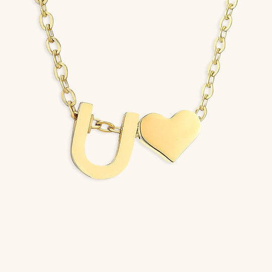 Collana con lettera iniziale Ria in oro