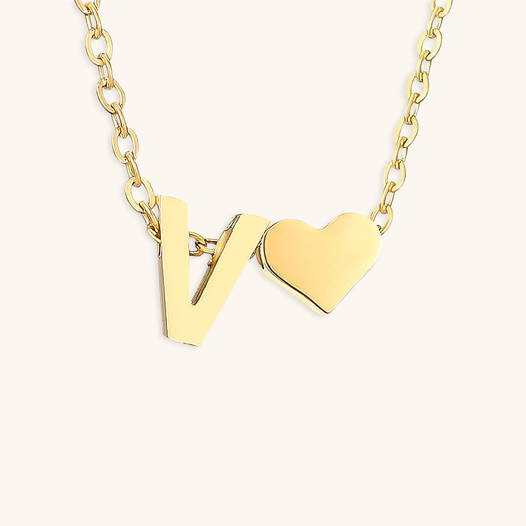 Collana con lettera iniziale Ria in oro