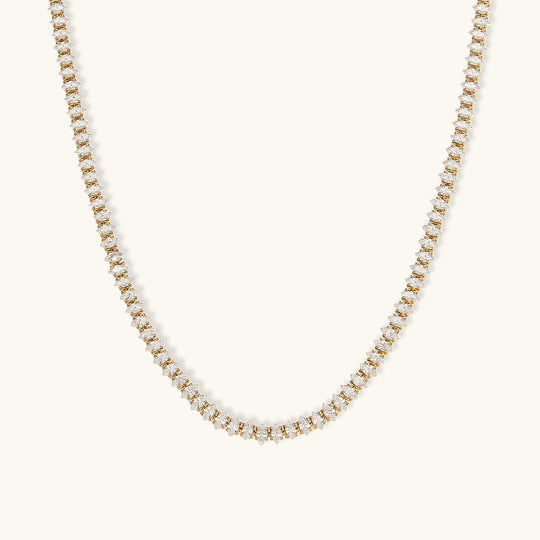 Collana da tennis con diamanti e glicine