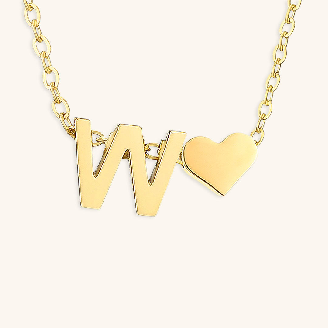 Collana con lettera iniziale Ria in oro