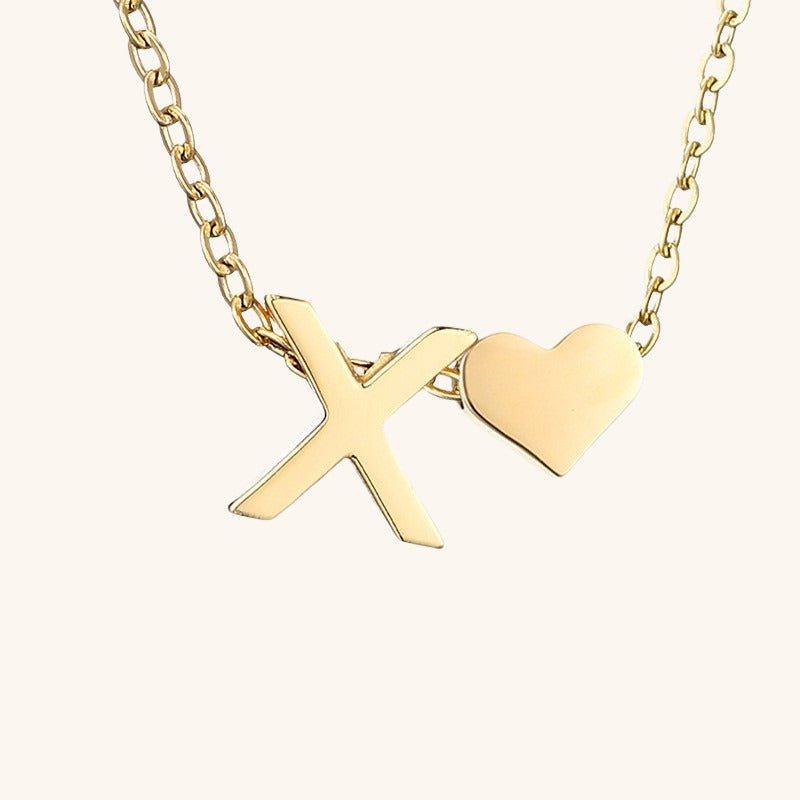 Collana con lettera iniziale Ria in oro