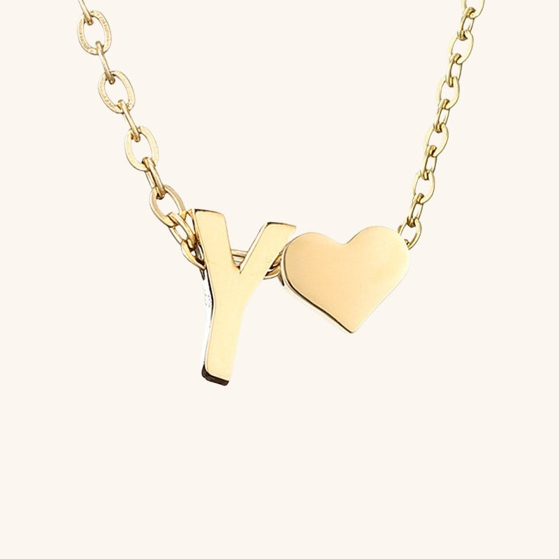 Collana con lettera iniziale Ria in oro