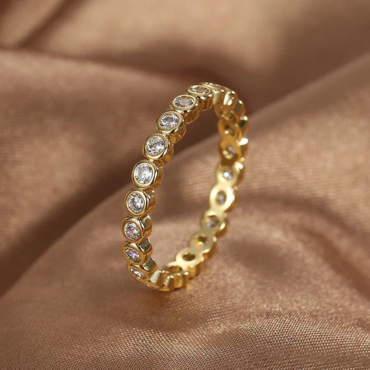 Anello a bolla con diamante