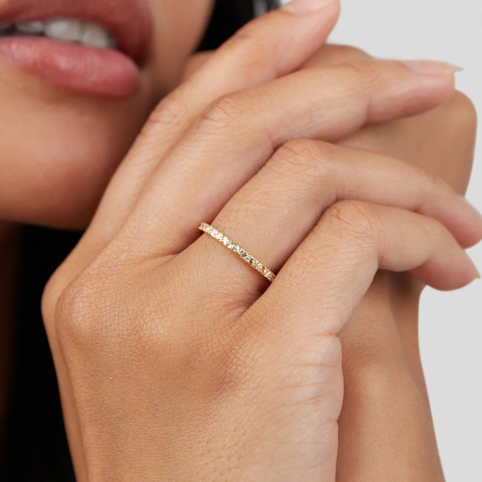Anello Arquette in oro e cristallo