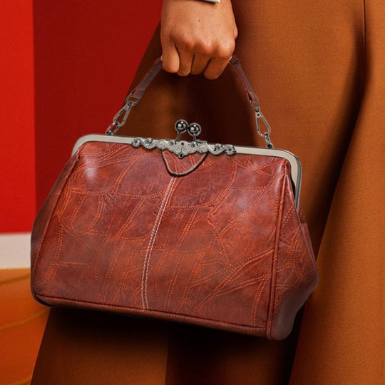 Borsa a Mano con Chiusura a Scatto Vintage