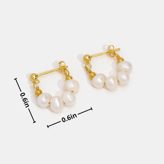 Orecchini a cerchio con perle Celine
