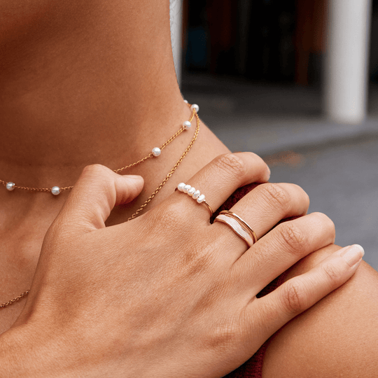 Anello Classico con Perla d’Acqua Dolce