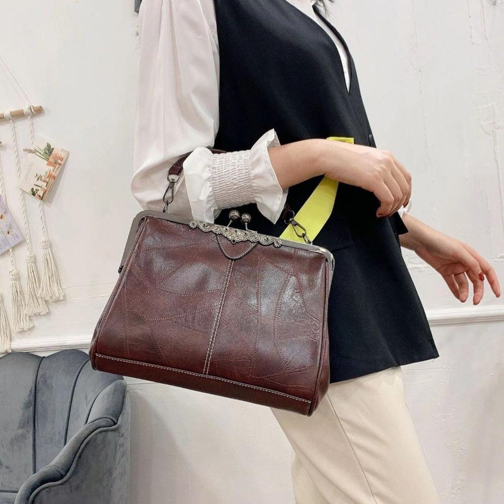Borsa a Mano con Chiusura a Scatto Vintage
