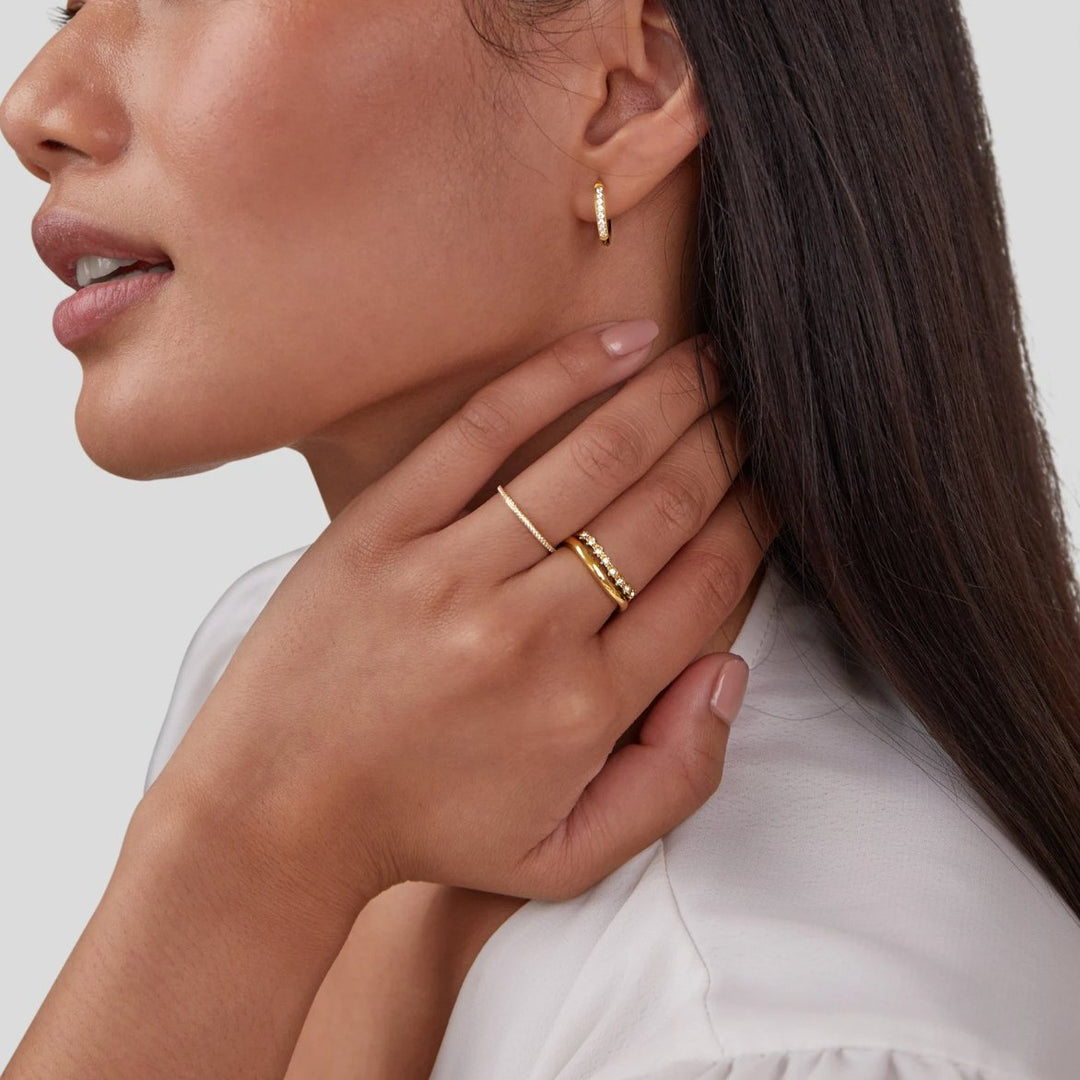 Anello Eternity in cristallo