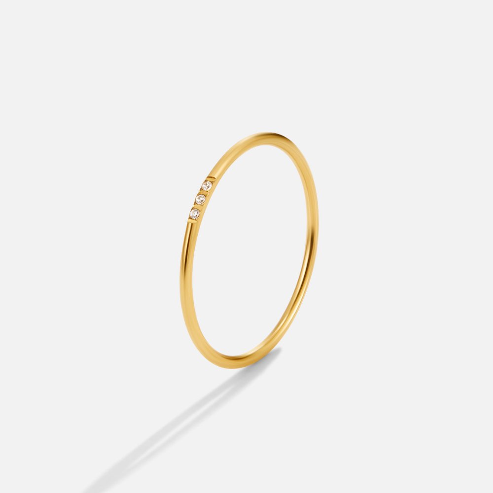Set di anelli Eula in oro e cristallo