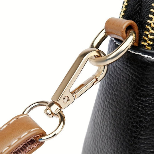 Borsa a Tracolla Mila con Lavorazione Litchi