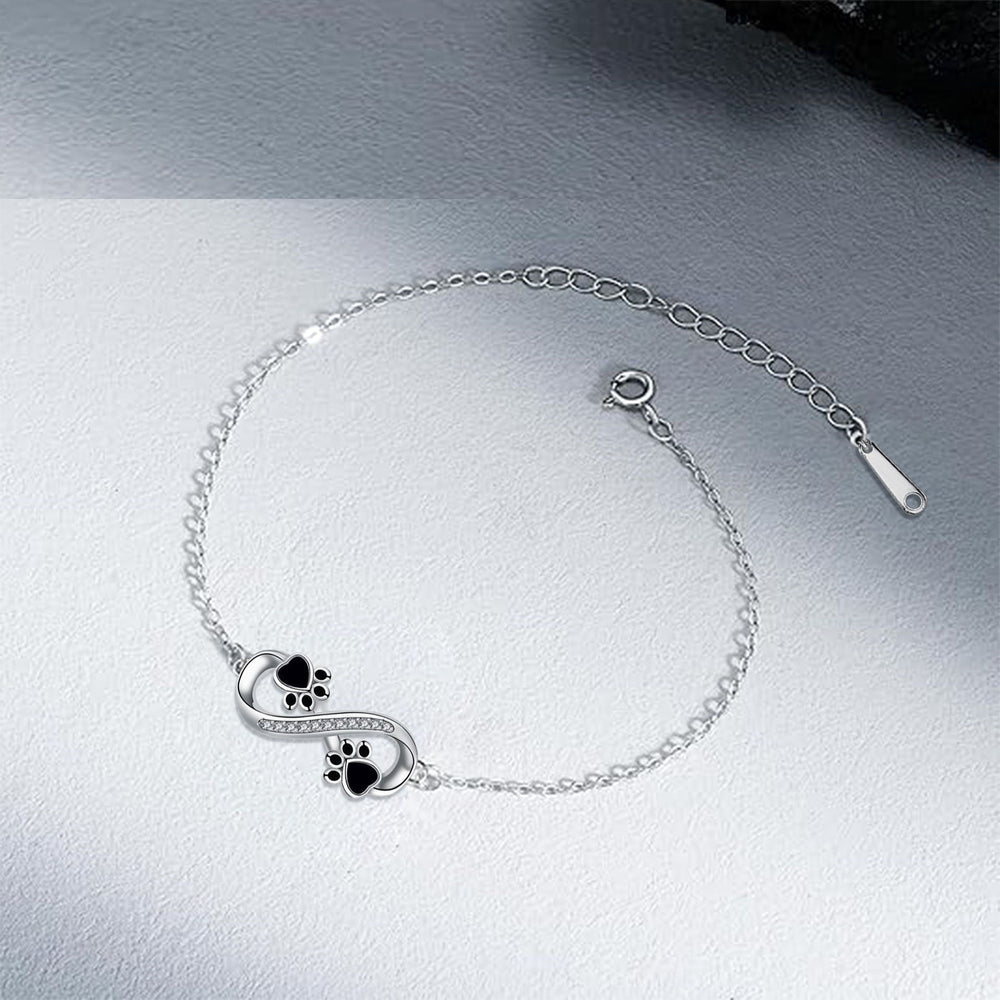 Bracciale Infinito con Zampa