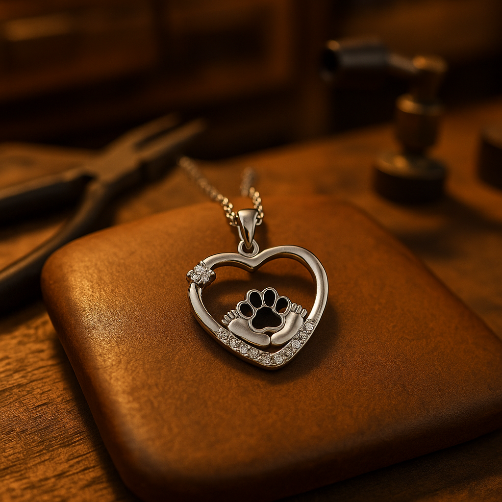 Collana Catena con Zampa del Cuore