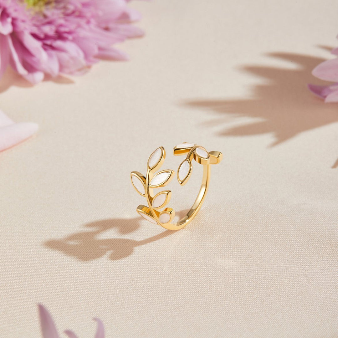 Anello in foglia d'oro
