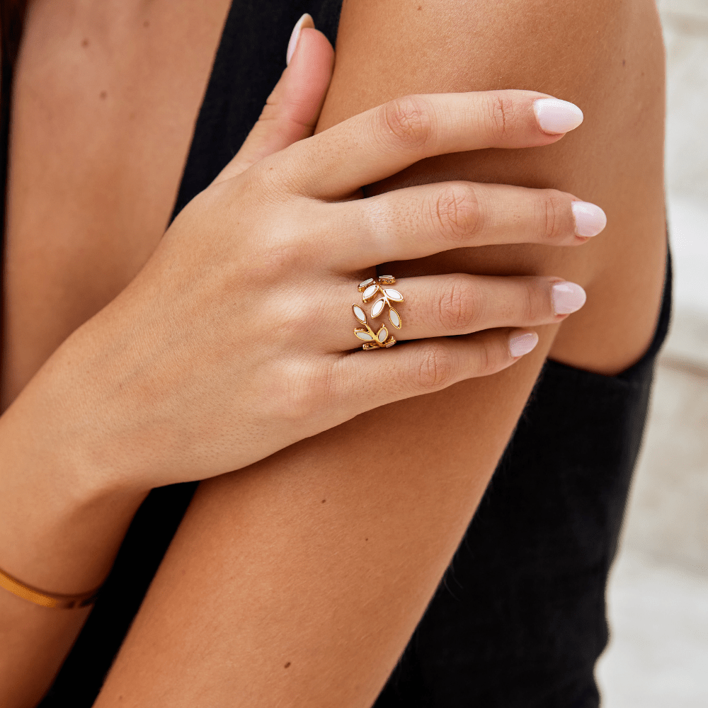 Anello in foglia d'oro