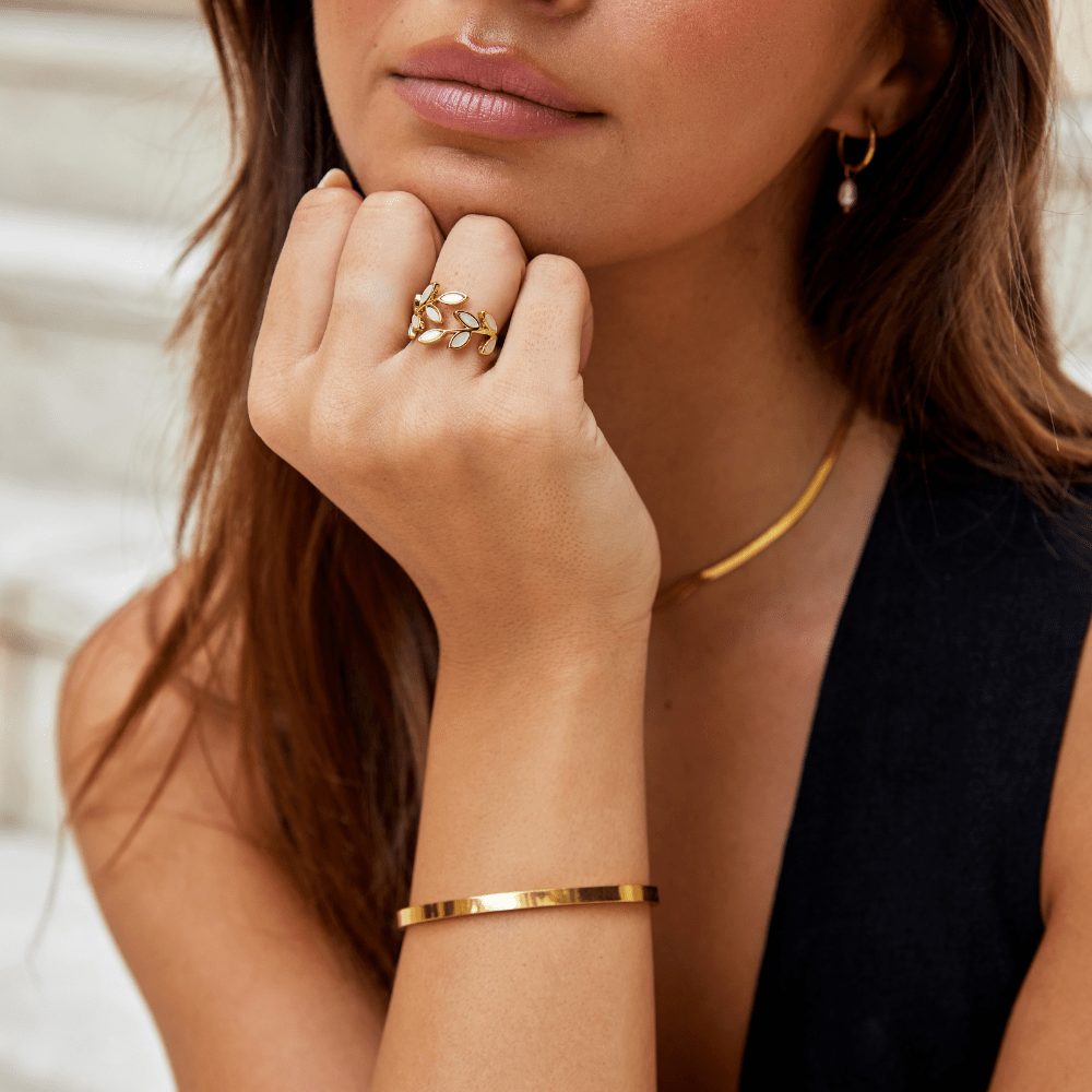 Anello in foglia d'oro