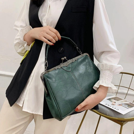 Borsa a Mano con Chiusura a Scatto Vintage