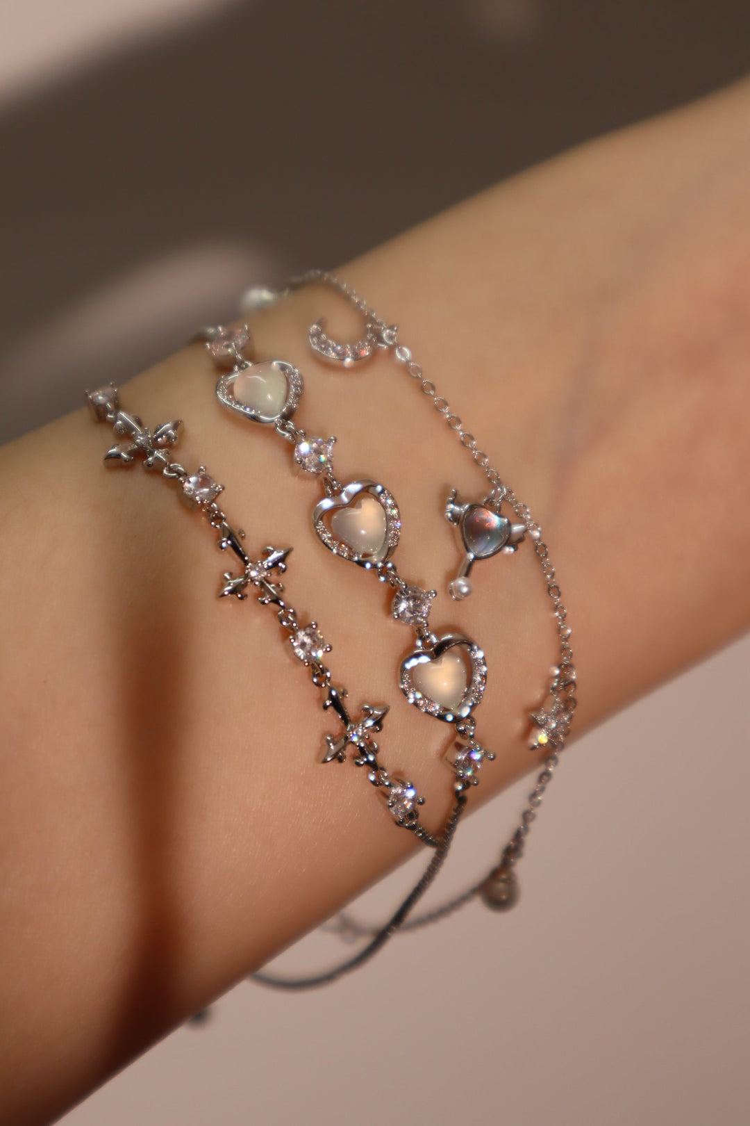 Bracciale con croce multi zirconia
