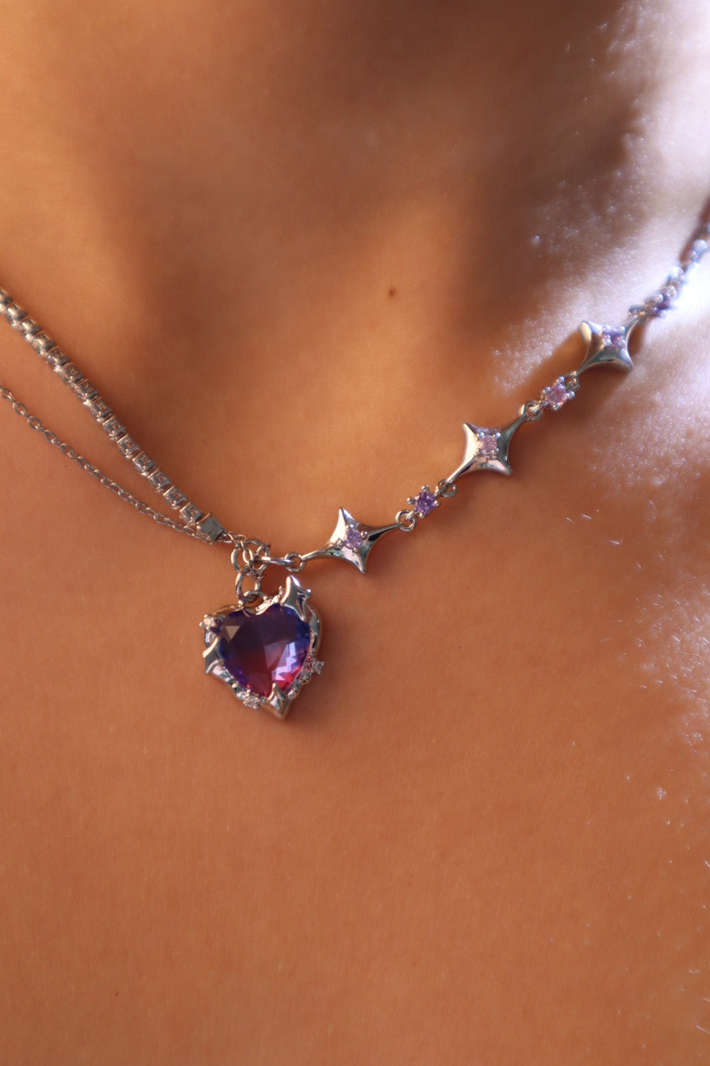 Collana a cuore sfumato