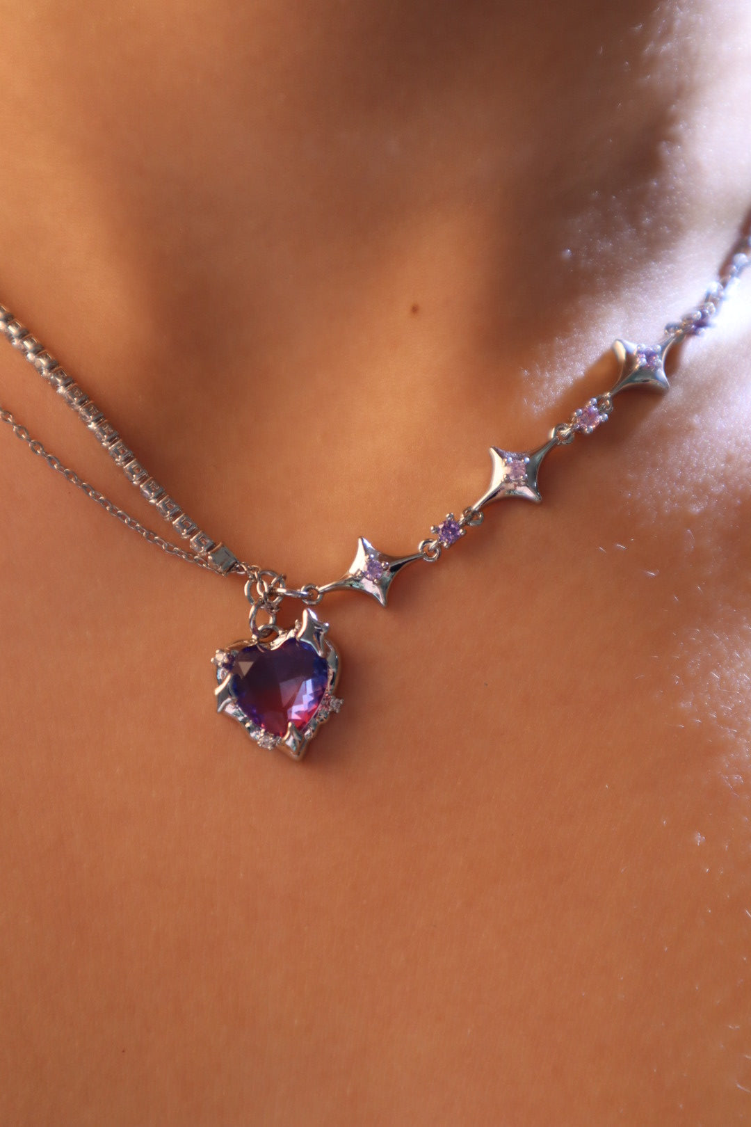 Collana a cuore sfumato