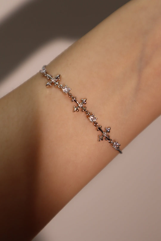 Bracciale con croce multi zirconia