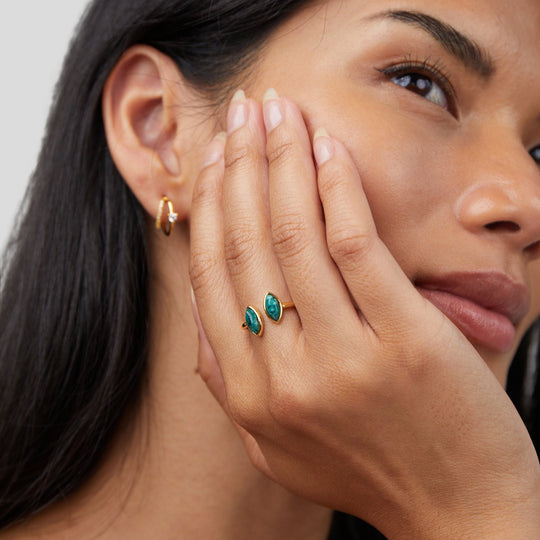 Anello avvolgente in giada verde
