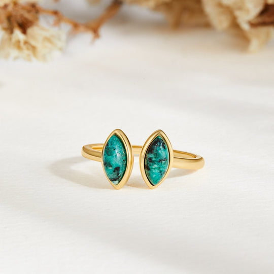 Anello avvolgente in giada verde