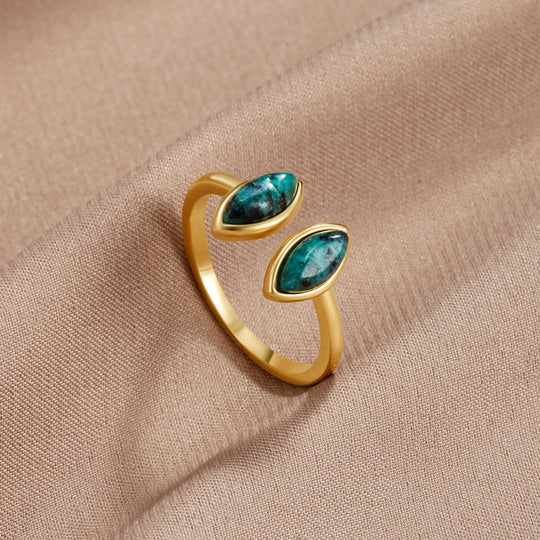 Anello avvolgente in giada verde