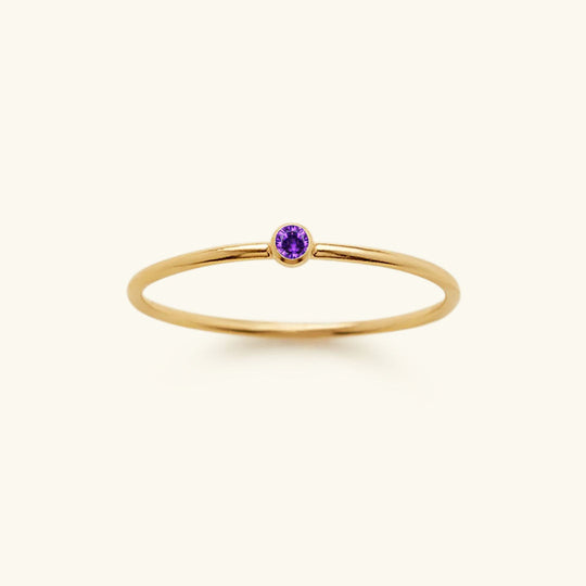 Anello impilabile con pietra portafortuna Amelia