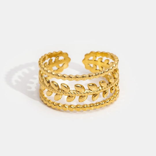 Anello Marissa con foglia d'oro a strati