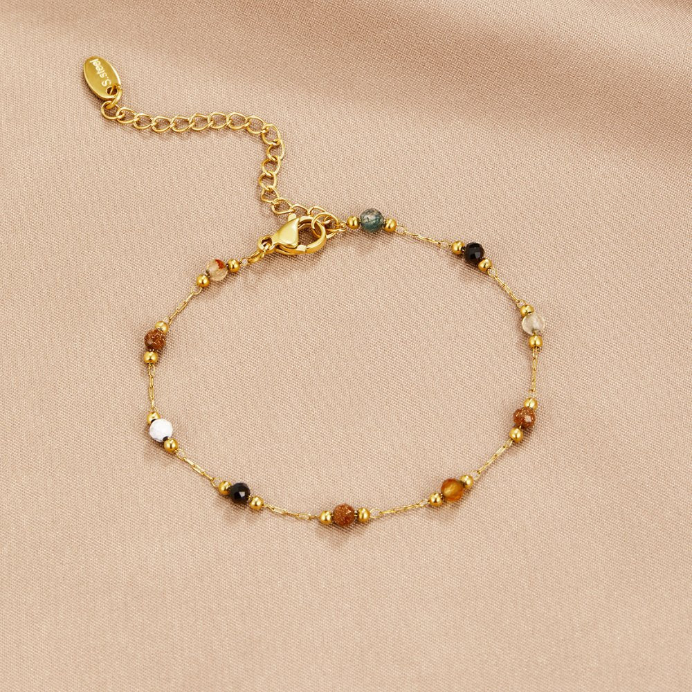 Bracciale con perline di pietra Lulu
