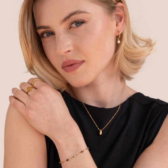 Bracciale con perline di pietra Lulu