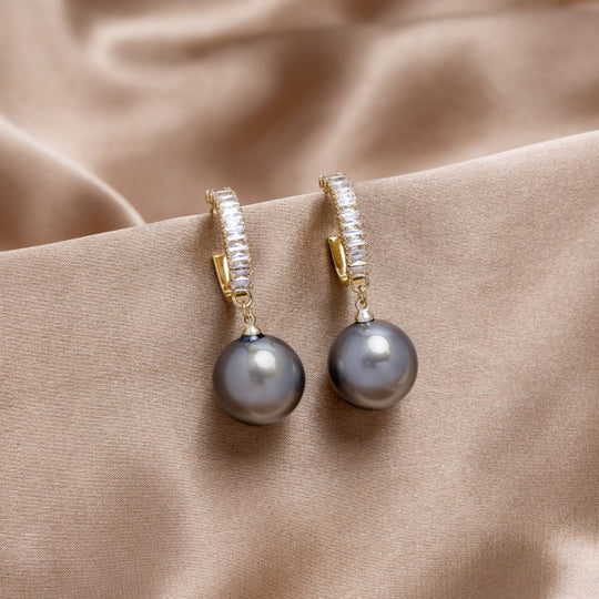 Orecchini di Lusso con Perle e Zirconia