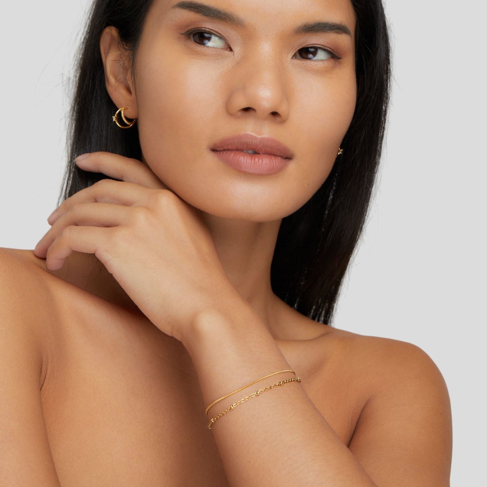 Bracciale a strati in oro Pia