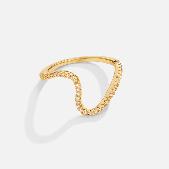 Anello di cristallo con curva a spirale